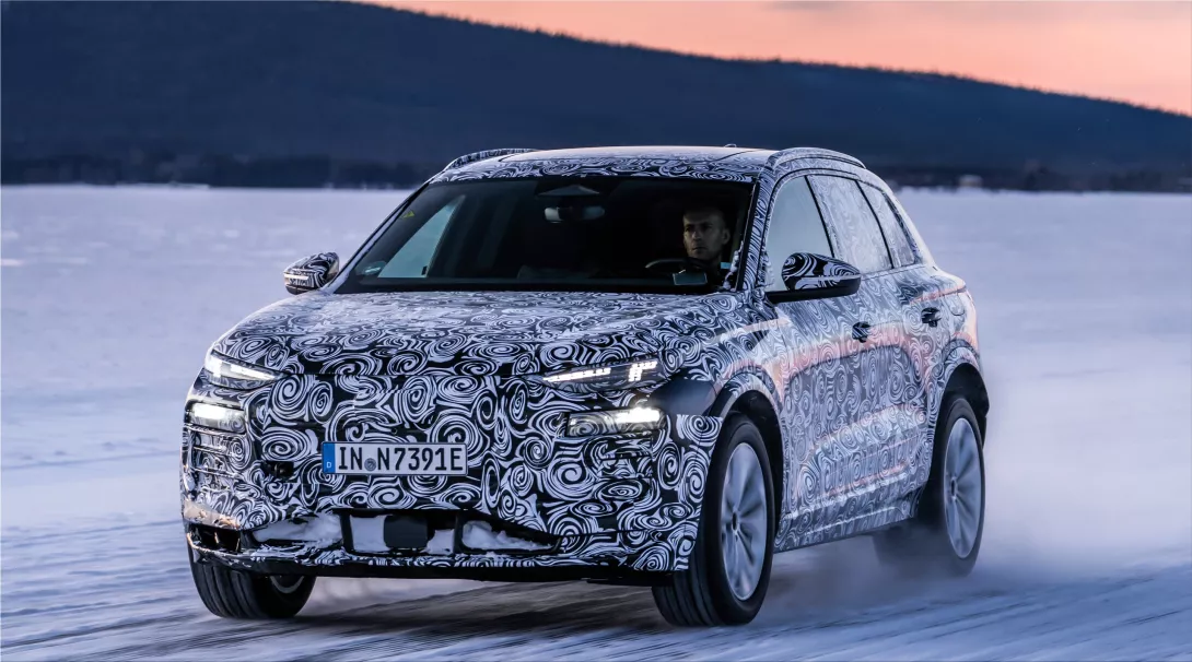 Audi Q6 e-tron prototype tested in Northern Europe